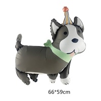 FUXIN Jungle Theme Kinder Geburtstags feier Luftballons Tier folie Ballon Set Hamster Cat Bunny Deer für Cat Bunny Deer