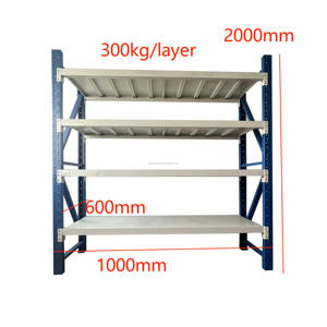 Étagères d'Entrepôt Industrielles Fournies par l'Usine, Réglables, Faciles à Installer, Revêtement Époxy Anti-Rouille pour la Logistique et le Stockage Domestique - Product Image 4