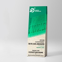 Trophée créatif en résine colorée, ressemblant à du marbre, trophée en résine transparente de qualité supérieure