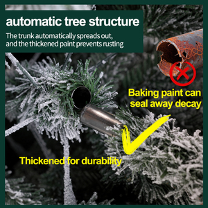 Árbol de Navidad Artificial de PVC con Simulación de Copos de Nieve, Material de Protección Ambiental, Soporte de Metal - Product Image 4