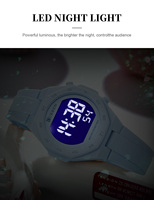 CURREN Jam Tangan Olahraga Wanita Modis Jam Alarm Dial Kecil Stopwatch Tahan Air Jam Tangan Chronograph Elektronik Wanita Digital