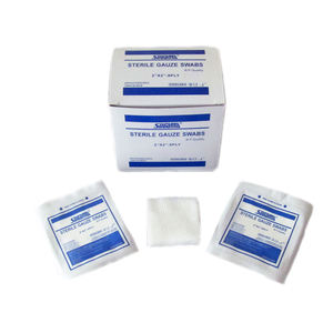 ผ้ากอซคอตตอนสำหรับผ่าตัดแผ่นผ้ากอซ<span class=keywords><strong>7.5x7.5cm</strong></span> ปลอดเชื้อ - Product Image 1