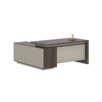 Bureau de direction en L de luxe pour PDG, poste de travail informatique, mobilier de bureau, design de table pour salle