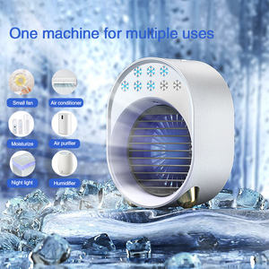 Nouveau ventilateur d'air USB portable, mini climatiseur de bureau, ventilateur de bureau compact avec humidificateur et lumière d'ambiance colorée - Product Image 2