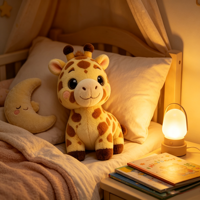 Peluche Girafe Mignonne OEM ODM pour Bébé, Jouet en Peluche Dessin Animé Debout, Animal en Peluche Moelleux, Cadeau d'Anniversaire Anti-Stress pour Enfants, Poupée