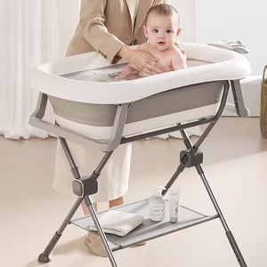 <span class=keywords><strong>Table</strong></span> à <span class=keywords><strong>langer</strong></span> pour bébé nouveau-né en coton pliable avec <span class=keywords><strong>baignoire</strong></span> intégrée - Product Image 6