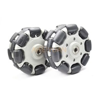 Roue de robot mobile autonome (AMR) silencieuse en polyuréthane gris à 3 rouleaux pivotants à 360 degrés, capacité de charge de 20 kg pour le transport