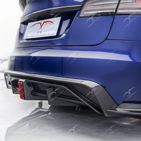 Kit de carrosserie pour Tesla Model S 2023-2024, mise à niveau en fibre de carbone, pare-chocs avant, lèvre avant, diffuseur arrière, aileron arrière, jupes latérales, accessoires
