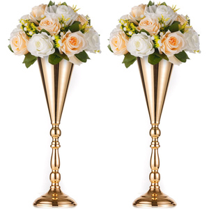 Tabletop Iron Luxury Wedding <b>Flower</b> Vase Stand <b>Gold</b> Table Decorative Centerpiece <b>Artificial</b> <b>Flower</b> Holder Anniversary High - Product Image 1