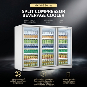 Refrigerador con Puerta de Vidrio para Exhibición de Productos Lácteos en Supermercados, con Control Remoto para 2/3/4/5/6/7/8 Puertas, Marca MUXUE - Product Image 1