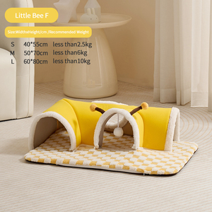 Factory Direct Winter Einteiliger Katzen bett Cave <span class=keywords><strong>Dog</strong></span> Tunnel Verstecken des Rentier Tragbarer wasch barer Memory Foam-Schwamm - Product Image 2