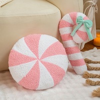 Coussin décoratif en peluche Homme en pain d'épices de Noël, maison, sucette canne à sucre, rembourré en coton PP, 31-50cm, OEM