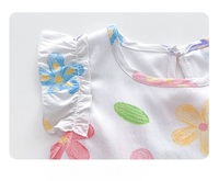 Robe mi-longue en coton respirant pour filles, motif dessin animé, coupe classique, idéale pour l'été et le quotidien – Nouvelle collection très prisée