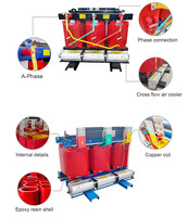 HENTG POWER transformateur de Type sec fabricant cuivre aluminium enroulement 315kva 400kva 630kva transformateur de puissance abaisseur