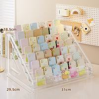 Stands display handphone akrilik multi-layer transparan, organizer pelindung handphone untuk konter toko handphone