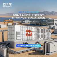 Solución de Almacenamiento de Energía Llave en Mano MATE, Contenedor de 40 Pies, BESS 1-3MWh, Sistema de Almacenamiento de Energía con Batería LiFePO4, Protección IP65, CE UL