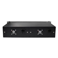 Boîtier métallique standard 2U 14 emplacements pour montage en rack 19 pouces, convertisseur de média fibre optique, châssis de montage en rack avec double alimentation