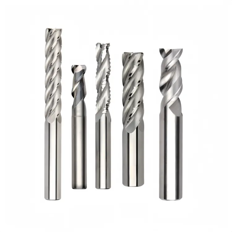 End Mill DLC Coating Uncoating High Quality Tungsten Solid Carbide Milling Cutter 3F Square For Milling Aluminum Copper Alloys
