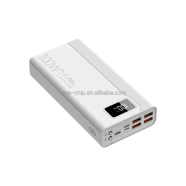 Outdoor Waterproof 100W 40000mAh 50000mAh Large Capacity PD 22.5W Super Fast Charging 4 USB Ports Digital Display Power Bank