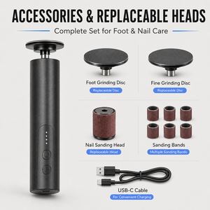 USB Rechargeable Portable Electric Nail <b>Grinder</b> Foot Callus Remover with LED Display for Nail Care Remove Callus - Product Image 5