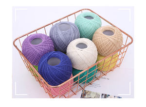 N. ° 6 hecho a mano DIY encaje primavera y verano nuevo tejido seda algodón lana bolas piel agradable ganchillo teñido a mano estilo de hilo de <span class=keywords><strong>moda</strong></span> - Product Image 5