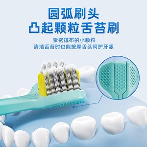 Ecome Toothbrush 3Pcs Soft Bristle Three Head Adult Manual Toothbrush Deep Clean <b>Gum</b> Protection Home Use - Product Image 4