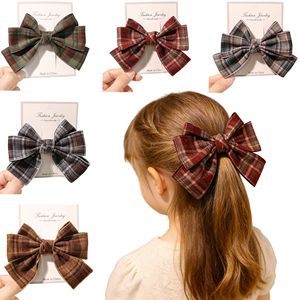 Nouveaux Nœuds à Cheveux en Tissu à Carreaux Tendance, Pinces à Cheveux en Ruban pour Enfants, Grandes Pinces Alligator pour Filles, Tout-Petits et Enfants - Product Image 6