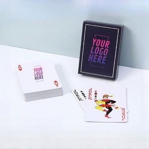 Cartas de Juego Personalizadas con Impresión de Logotipo, Mazo de Póker con Núcleo Blanco de 300 g/m² para Casino, Juegos Promocionales y Regalos - Product Image 1