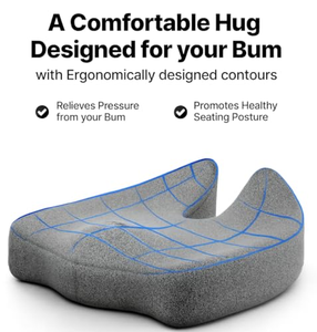 Back Tailbone Pain Relief <b>Cushion</b>, Orthopedic <b>Memory</b> <b>Foam</b> Breathable, Office Chair Washable Cover - Product Image 4