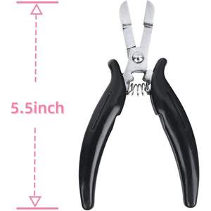 Pinzas para Extensiones de Cabello Metálicas Obexa OBP-93822 de 5.5 Pulgadas con Mango Ergonómico Antideslizante para Instalar y Retirar Microperlas - Product Image 1