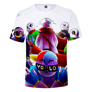 Logotipo de impresión personalizado de dibujos animados camiseta de la ropa de los hombres de Camisetas cuello redondo - Product Image 2