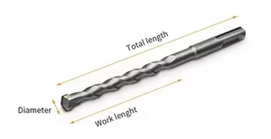 Mèche de perceuse à percussion SDS Plus à <span class=keywords><strong>4</strong></span> coupes, à cannelures en U, pour marteau électrique, pour le béton, la maçonnerie, le forage de roche, outils de construction - Product Image 5