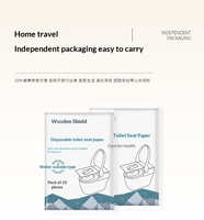 Couvre-siège de toilette jetable en papier soluble et biodégradable avec 10 feuilles pour hôtel et voyage