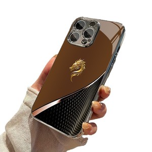 Funda de Lujo para Teléfono Celular Apple 17 Air, con Diseño de Escamas de Dragón en Cristal, para iPhone 16 Pro Max, 13, 14, 15 Plus, Protectora - Product Image 1