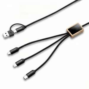 <span class=keywords><strong>Cable</strong></span> <span class=keywords><strong>de</strong></span> Carga Luminoso con Logotipo Personalizado <span class=keywords><strong>de</strong></span> Fábrica, 3 en 1, <span class=keywords><strong>de</strong></span> Bambú, Tipo-C, <span class=keywords><strong>USB</strong></span>, con Revestimiento <span class=keywords><strong>de</strong></span> TPE, <span class=keywords><strong>Cable</strong></span> <span class=keywords><strong>de</strong></span> Datos <span class=keywords><strong>de</strong></span> Bambú y Madera - Product Image 1