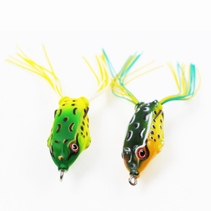 Grenouilles souples flottantes artificielles de haute qualité en pvc coloré de chine 45mm/8g, crochet VMC - Product Image 4