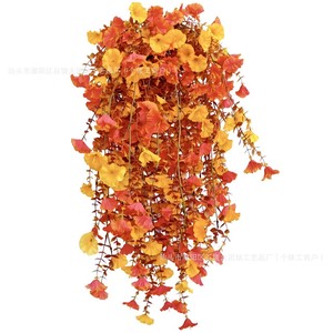 Fleur artificielle de gloire du matin en soie plastique, plante grimpante pour décoration murale extérieure de jardin, fleur trompette - Product Image 5
