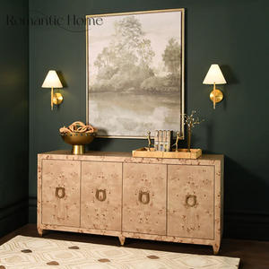 <span class=keywords><strong>Buffet</strong></span> élégant en bois de Mappa Burl artisanal contemporain pour salon - Product Image 1