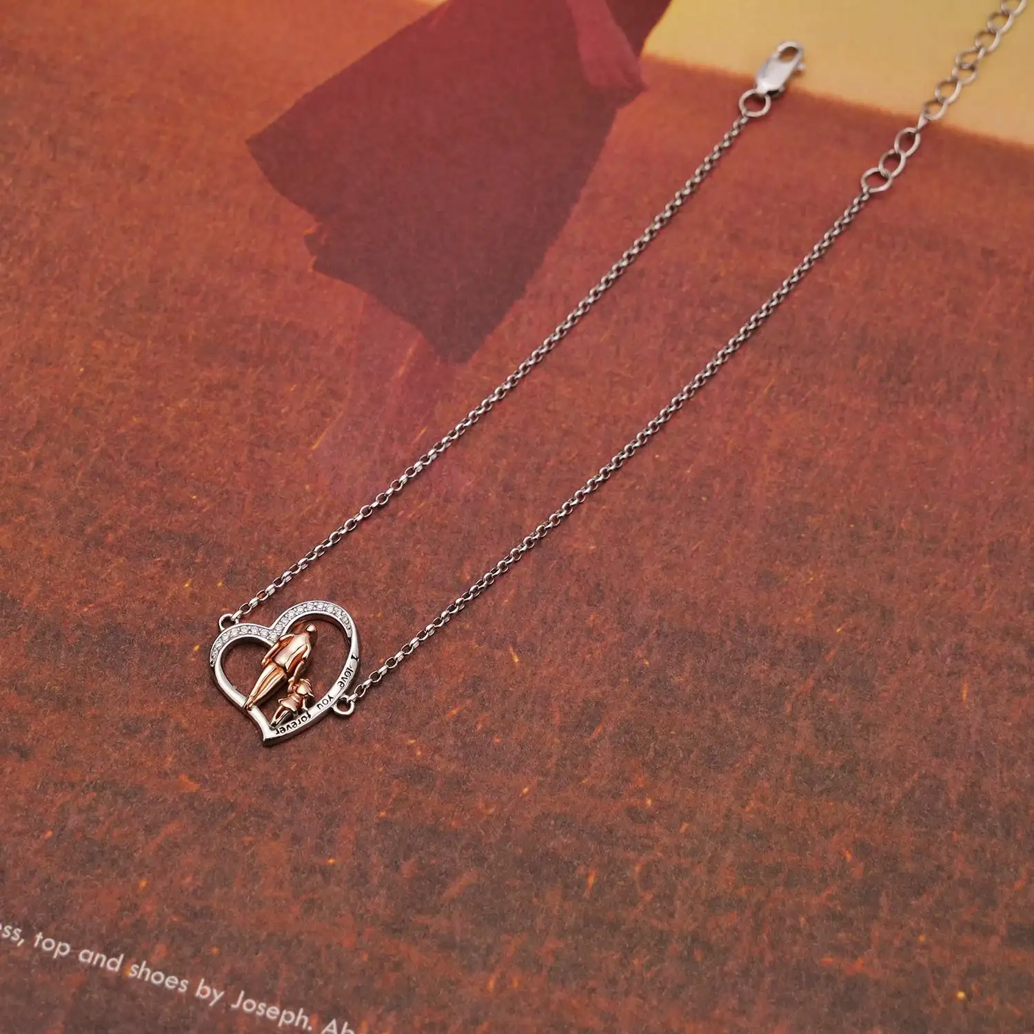 Ювелирные изделия 925 стерлингового серебра на заказ кубический цирконий двухцветный чистый браслет для отца и дочери
