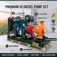Pompe à eau diesel d'urgence portable sur remorque, centrifuge monophasée, haute efficacité, garantie 3 ans pour le pompage