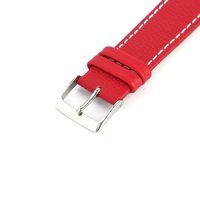 Bracelet de montre personnalisé de style italien, fait main, large, en cuir de veau Epson, élastique, avec boucle à ardillon en acier inoxydable, 3,0 mm/4,0 mm