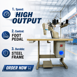 Motor de engranajes para máquina de coser industrial de alta velocidad, cuatro agujas y seis hilos, para pantalones impermeables RN6300-D3 - Product Image 1
