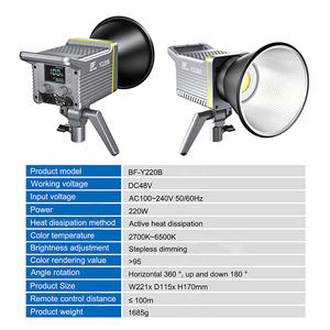 Lampe LED bicolore 220W pour tournage vidéo et photographie sur caméra, très vendue sur <span class=keywords><strong>TikTok</strong></span> en 2024, plage de couleurs 2700-6500K - Product Image 5