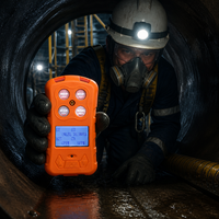 Détecteur de gaz multi-fonctions professionnel HIREP 4 en 1, portable, rechargeable, CO, H2S, O2, LEL, moniteur de sécurité industrielle, vente en gros OEM