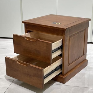 New Solid Wood Chinese Modern Simple Hidden Grid <strong>Nightstand</strong> with Key Hidden Layer Drawer Bedroom/Living Room Safe Anti-theft - Product Image 4