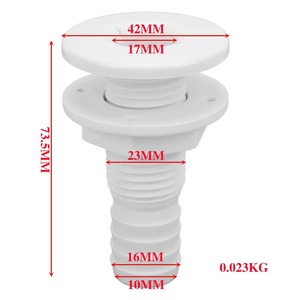 <span class=keywords><strong>Bouchon</strong></span> de <span class=keywords><strong>vidange</strong></span> traversant le <span class=keywords><strong>coque</strong></span> en ABS ISURE MARINE 5/8" 3/4" 1" 1-1/4" 1-1/2" 2" Blanc Accessoires nautiques Option logo personnalisé - Product Image 2