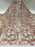 Sirène colorée stratification paillettes brodé chinois haut de gamme Cheongsam robe de soirée tissu en dentelle pour les filles
