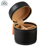 Étui à bagues léger en cuir de style national de luxe avec logo personnalisé de haute qualité, doublure en velours, organisateur de bijoux de voyage - Mont Yanzhi