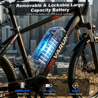 Stock disponible, livraison directe, VARUN, vélo électrique tout-terrain 24 pouces, 350W, 32KM/H, autonomie 50KM, balades du week-end, hommes, États-Unis, 3-7 jours