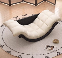 Chaise longue moderne et écologique en promotion pour la maison, le balcon, le salon, la chambre, l'hôtel, l'appartement - Chaise à bascule pour la sieste